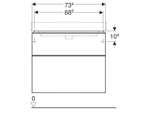 Тумба темно-серый матовый 73,4 см Geberit Smyle Square 500.353.JK.1