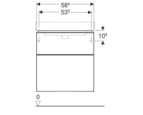 Тумба под раковину Geberit Smyle Square 58x61 500.352.JR.1 пекан