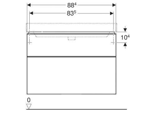 Тумба под раковину Geberit Smyle Square 88x61 500.354.JR.1 пекан