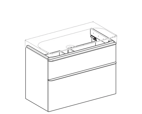 Тумба под раковину Geberit Smyle Square 88x61 500.354.JR.1 пекан