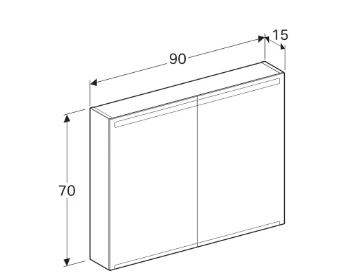 Зеркальный шкаф Geberit Option 90x70 500.583.00.1