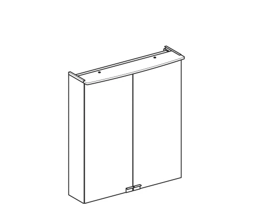 500.273.00.1 Option BASIC Зеркальный шкафчик с подсветкой 600х675х140 мм