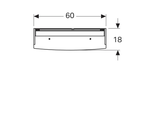 500.273.00.1 Option BASIC Зеркальный шкафчик с подсветкой 600х675х140 мм