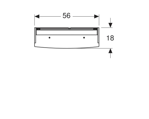 Зеркальный шкаф 56x7,7 см белый матовый Geberit Option Basic 500.258.00.1