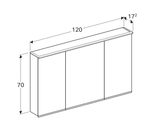 Зеркальный шкаф Geberit Option Plus 120x70 500.592.00.1