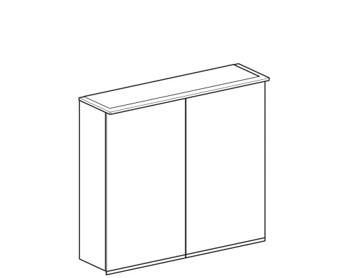 500.206.00.1 Option PLUS Зеркальный шкафчик с подсветкой 750х700х150 мм