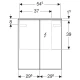 Зеркальный шкаф 60x70 см Geberit Option Plus 500.593.00.1