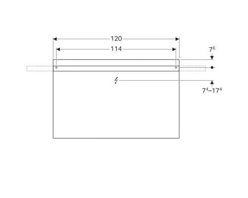 Зеркало 120x75 см Geberit iCon 840720000