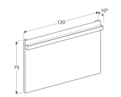 Зеркало 120x75 см Geberit iCon 840720000