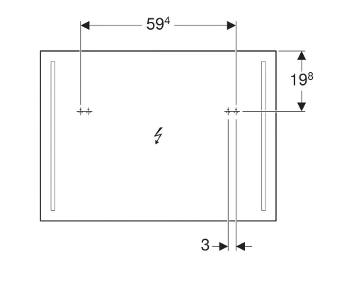 Зеркало Geberit Option 90x65 500.589.00.1 с подсветкой