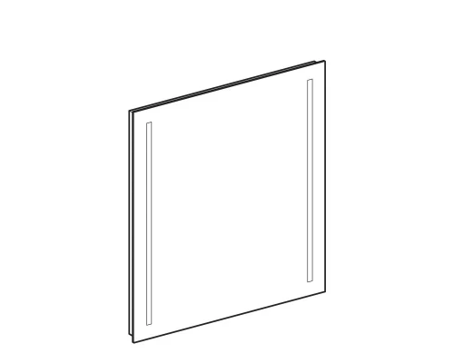 500.586.00.1 Option Зеркало с подсветкой 600x650x36 мм