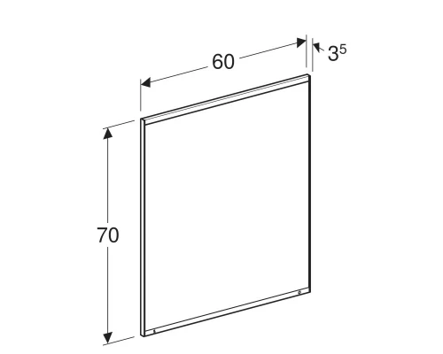 Зеркало 60x70 см Geberit Option Plus 501.071.00.1