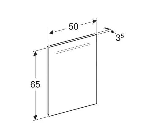 Зеркало 50x65 см Geberit Renova Compact 862350000