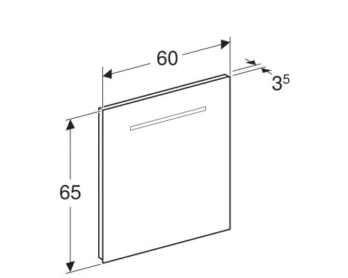 Зеркало 60x65 см Geberit Renova Compact 862360000