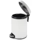 Мусорное ведро 8л, белый хром Geralis Punto V-PWH-S