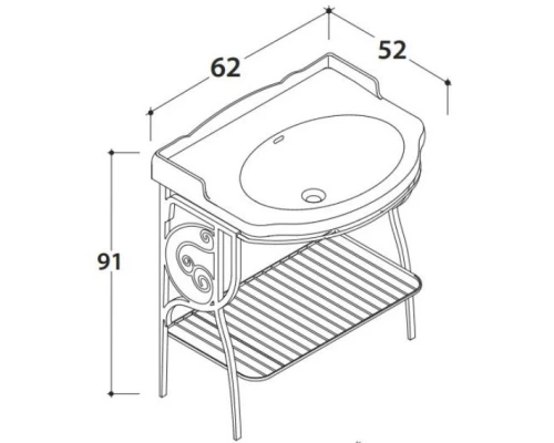 Консоль Globo Paestum PA127met.antico