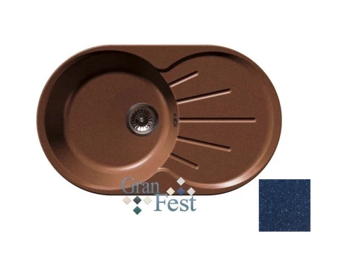 Кухонная мойка синий GranFest Rondo GF-R750L