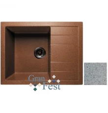 Кухонная мойка серый GranFest Quadro GF-Q650L