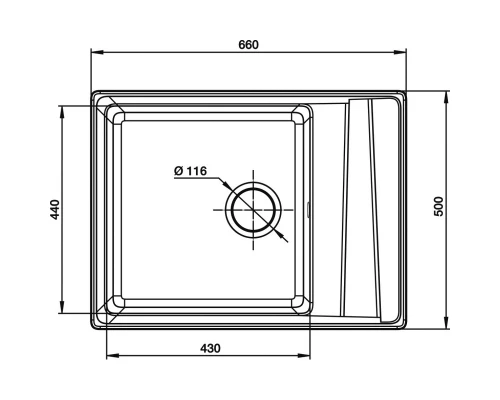 Кухонная мойка GranFest графит Level GF-LV-660L