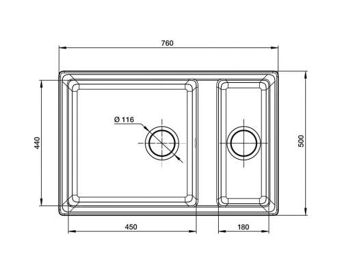 Кухонная мойка GranFest песок Level GF-LV-760K