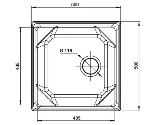 Кухонная мойка GranFest серый Unique GF-U-500