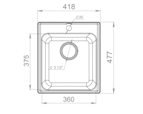 Кухонная мойка GranFest Quarz черный GF-Z17
