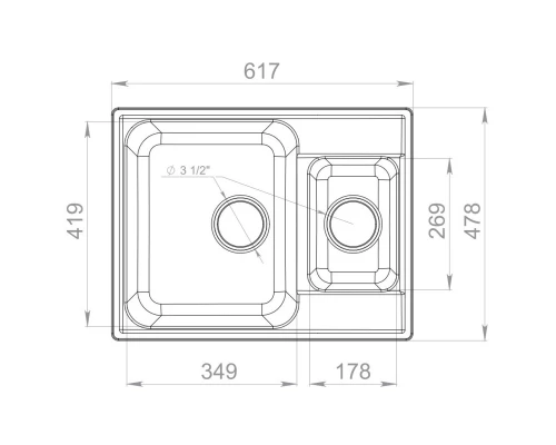 Кухонная мойка GranFest Quarz терракот GF-Z09