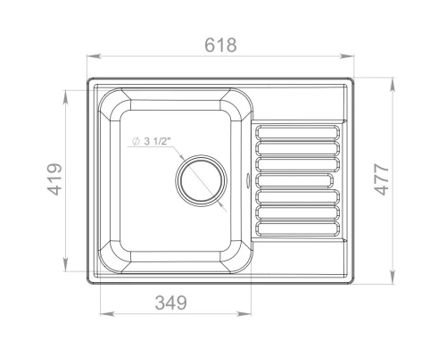 Кухонная мойка GranFest Quarz бежевый GF-Z13