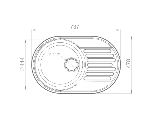 Кухонная мойка GranFest Quarz серый GF-Z18