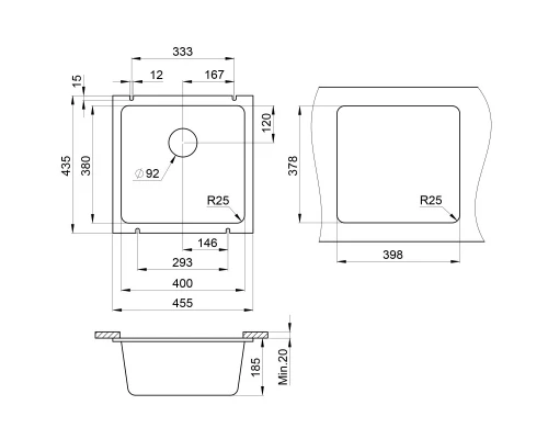 Кухонная мойка Granula арктик 3801wh