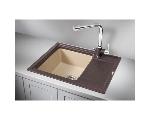 Кухонная мойка Granula эспрессо/песок 6504essa