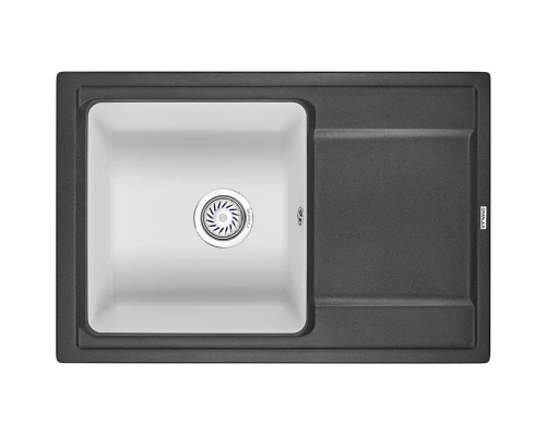 Кухонная мойка Granula черный/арктик 7401blwh