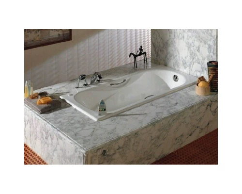 Чугунная ванна 150x75 см с противоскользящим покрытием Roca Malibu 2315G000R