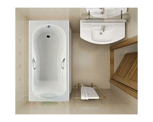 Чугунная ванна 170x80 см с противоскользящим покрытием Roca Haiti 2327G000R