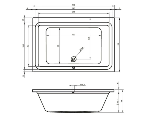 Акриловая ванна 180x120 см Riho Castello B064001005