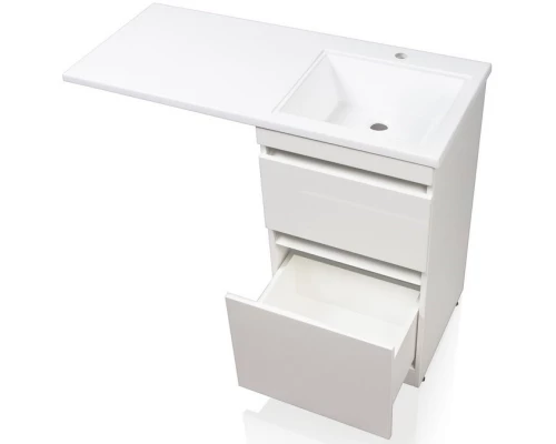 Тумба с раковиной белый глянец 110 см Style Line Даллас СС-00000438 + СС-00000439