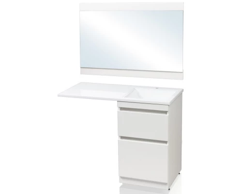 Тумба с раковиной белый глянец 110 см Style Line Даллас СС-00000438 + СС-00000439
