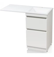 Тумба с раковиной белый глянец 110 см Style Line Даллас СС-00000438 + СС-00000439