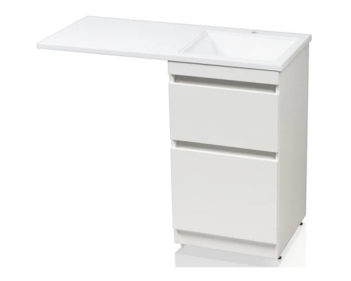 Тумба с раковиной белый глянец 110 см Style Line Даллас СС-00000438 + СС-00000439