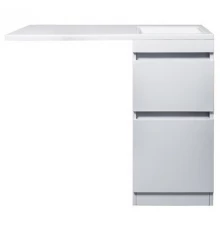 Тумба с раковиной белый глянец 100 см Style Line Даллас СС-00000514 + СС-00000517