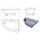 Ванна из литого мрамора 182x125 см R Astra-Form Анастасия 01010024