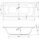 Акриловая ванна 180x80 см Cezares Arena ARENA-180-80-45