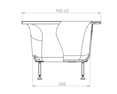 Ванна из литого мрамора 190x90 см Astra-Form Геркулес 01010016