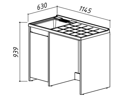 Тумба белый глянец 113,5 см L Belux Ока Н 115-01