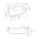 Акриловая ванна 140x90 см L Cersanit Joanna WA-JOANNA*140-L