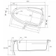 Акриловая ванна 140x90 см R Cersanit Joanna WA-JOANNA*140-R