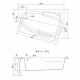 Акриловая ванна 150x95 см R Cersanit Joanna WA-JOANNA*150-R