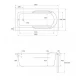 Акриловая ванна 140x70 см Cersanit Santana WP-SANTANA*140