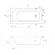 Акриловая ванна 170x80 см R Cersanit Smart WP-SMART*170-R