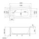Акриловая ванна 150x75 см Marka One Aelita 01ае1575